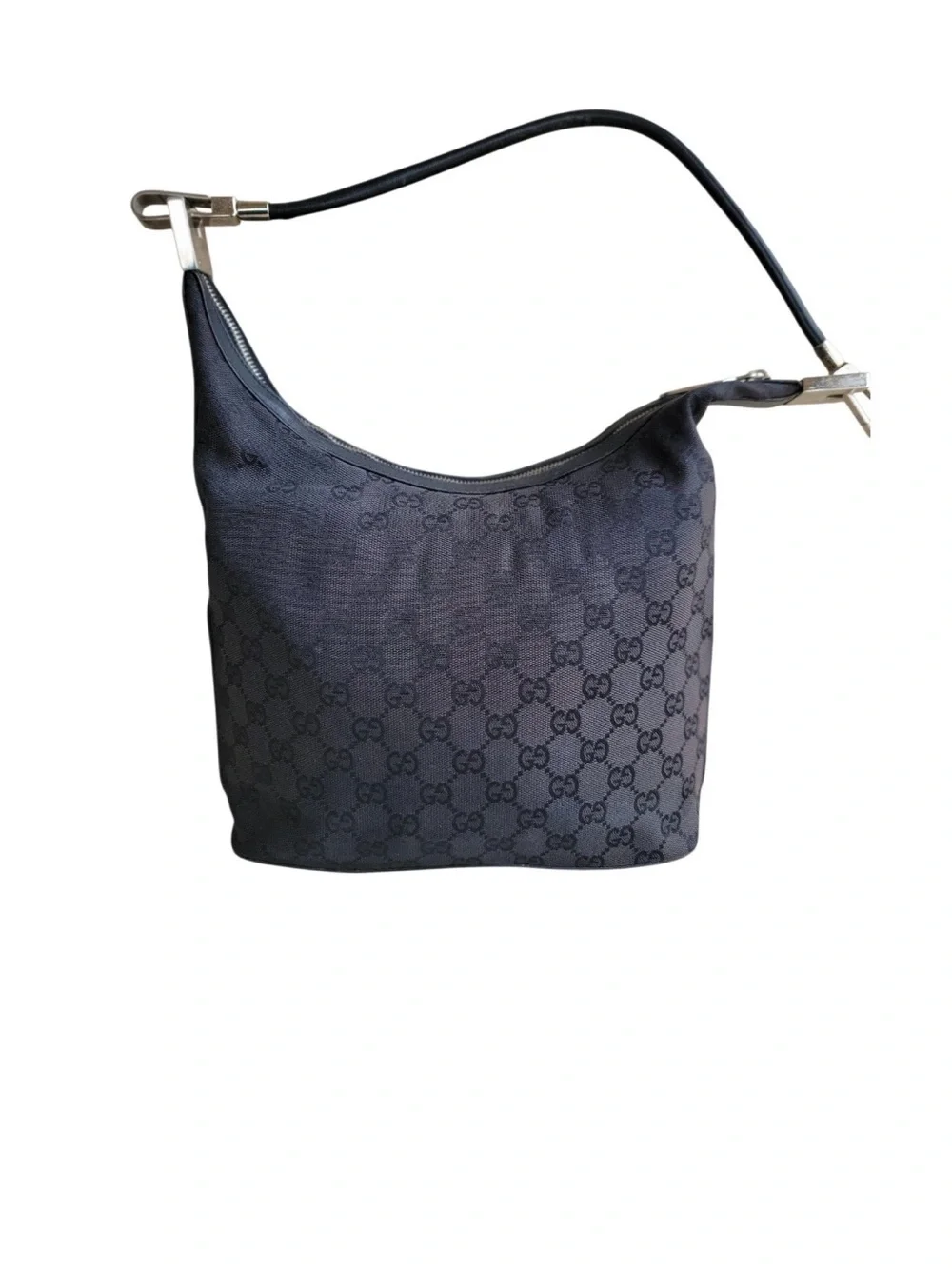 Gucci Charcoal Monogram Hobo